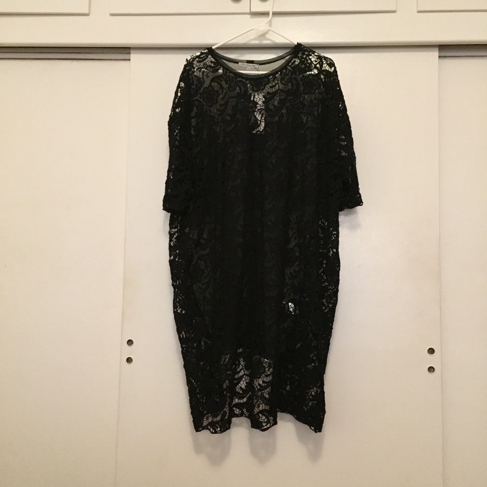 floral lace little black dress
